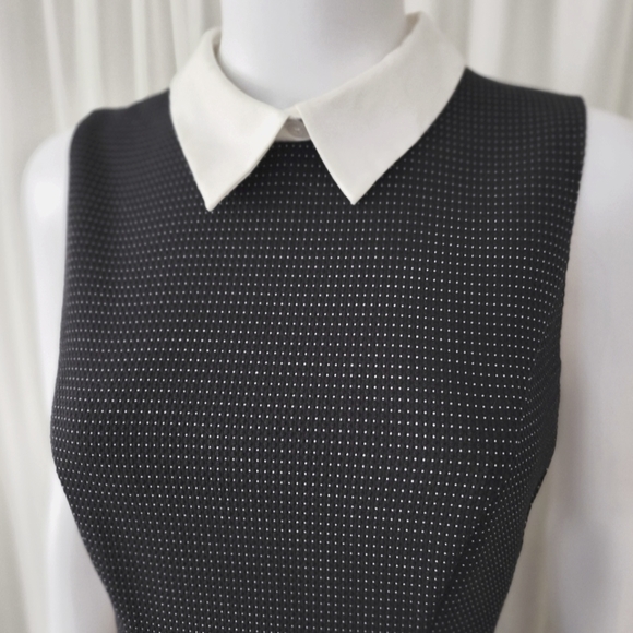 Ralph Lauren Dress • Fit & Flare • Black White Polka-dot • Shirt Collar • M-L 10 - Picture 2 of 4